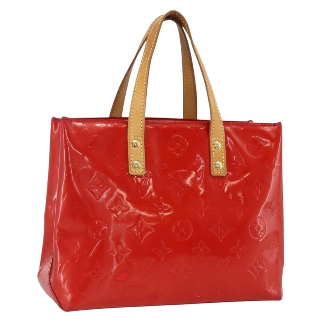 Louis Vuitton Reade PM Red Vernis Patent Leather Women's Tote M91088: Louis Vuitton Reade PM Red Vernis Patent Leather Women's Tote M91088 This Louis Vuitton Monogram Vernis Reade PM handbag features a red patent leather exterior. Designed for women, the bag is made in 