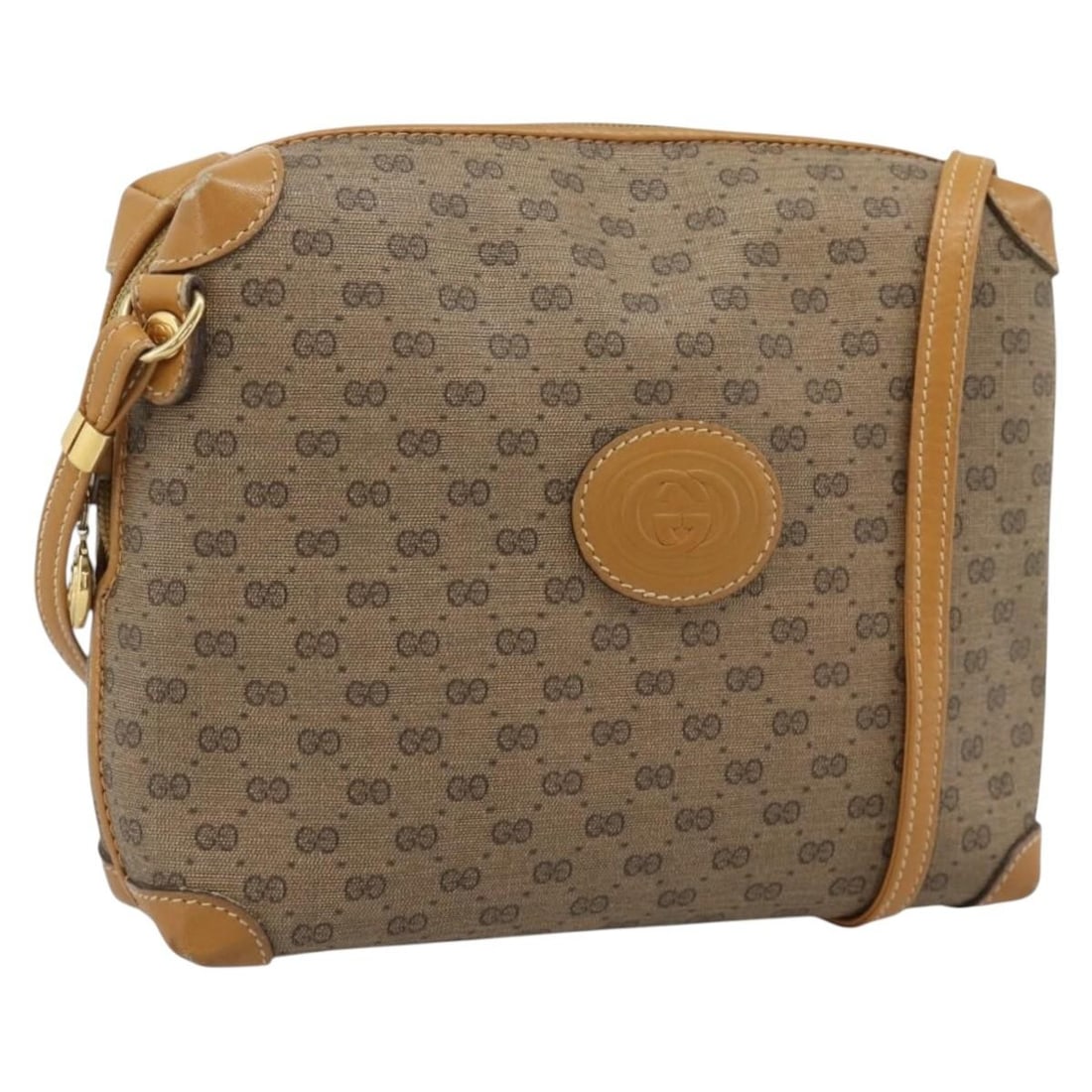 Gucci 007 115 0093 Micro GG PVC Leather Shoulder Bag Beige: Gucci 007 115 0093 Micro GG PVC Leather Shoulder Bag Beige Beige and gold-tone Gucci shoulder bag made from PVC leather and Micro Small GG canvas. It features a shoulder strap and was made in Italy. T
