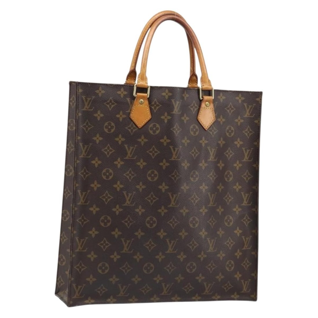 Louis Vuitton Sac Plat Monogram Canvas Tote Bag M51140 France: Louis Vuitton Sac Plat Monogram Canvas Tote Bag M51140 France This Louis Vuitton Monogram Sac Plat handbag features the signature monogram canvas and is designed for women. Made in France, the bag dis