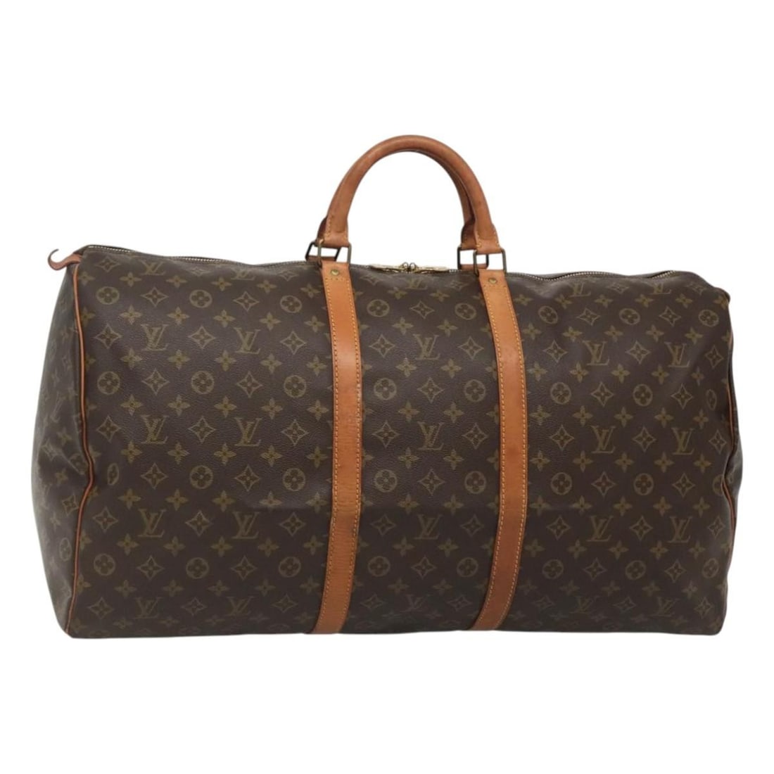 Louis Vuitton M41422 Keepall 60 Monogram Canvas Boston Bag: Louis Vuitton M41422 Keepall 60 Monogram Canvas Boston Bag Louis Vuitton Keepall 60 Boston Bag in Monogram Canvas, made in France. This women's Boston bag features the Monogram exterior and measures a