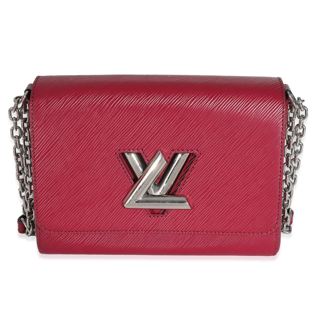 Louis Vuitton Twist MM Epi Leather Shoulder Bag Fuchsia: Louis Vuitton Twist MM Epi Leather Shoulder Bag Fuchsia A pre-owned Louis Vuitton Twist MM shoulder bag in Fuchsia Epi finish, made in France. It features a turnlock closure, silver-tone hardware, mic
