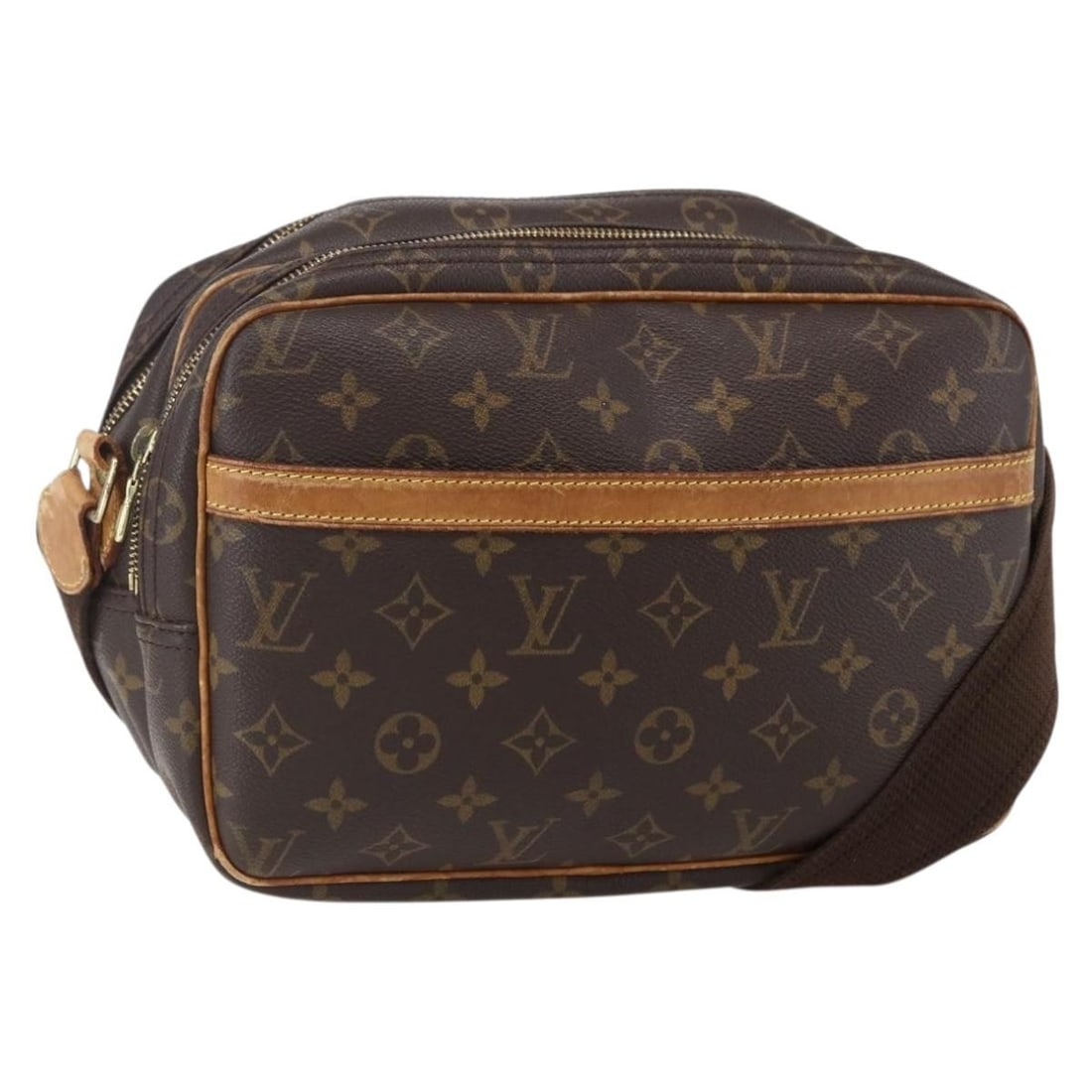 LOUIS VUITTON Monogram Reporter PM Shoulder Bag M45254 Authentic (1 of 18)