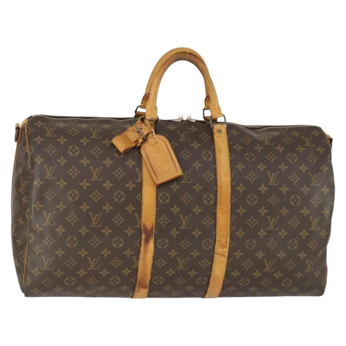 Louis Vuitton M41414 Keepall 55 Monogram Canvas Boston Bag: Louis Vuitton M41414 Keepall 55 Monogram Canvas Boston Bag Louis Vuitton Keepall Bandouliere 55 Boston bag in Monogram Canvas with Monogram colorway. Made in France, this model is product no. M41414 a