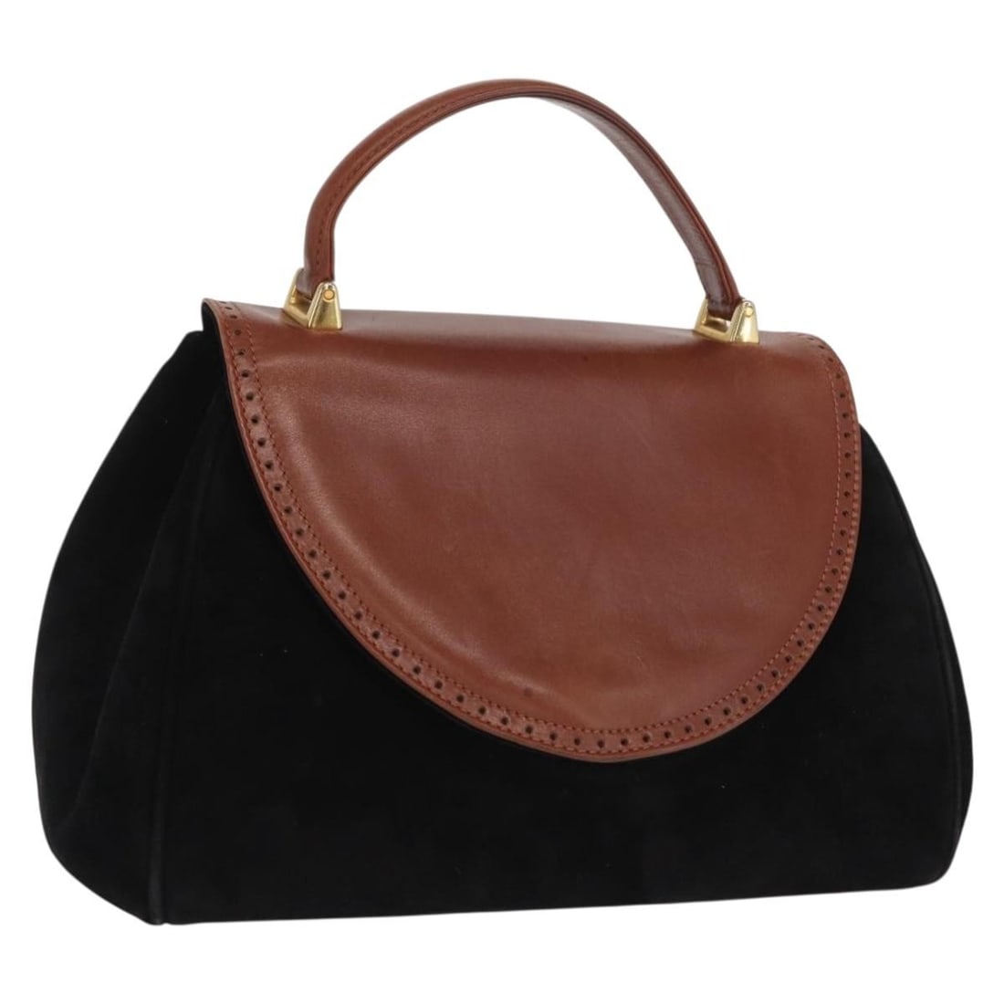 Salvatore Ferragamo Black Gold Suede Women Handbag Italy: Salvatore Ferragamo Black Gold Suede Women Handbag Italy This Salvatore Ferragamo handbag features a classic design crafted from black suede with gold-tone accents. Made in Italy, it is designed for w