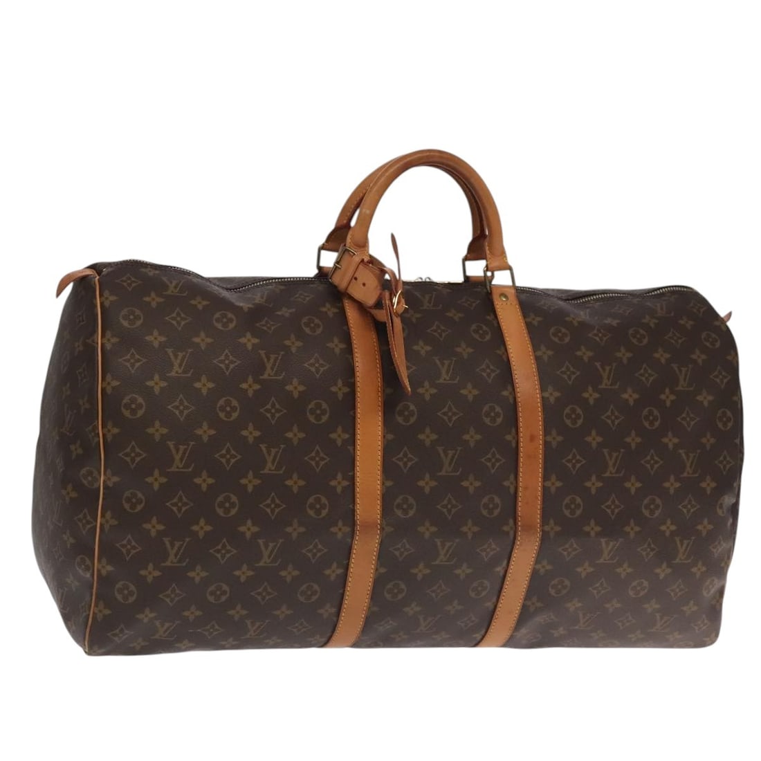 Louis Vuitton M41422 Keepall 60 Monogram Canvas Boston Bag: Louis Vuitton M41422 Keepall 60 Monogram Canvas Boston Bag Louis Vuitton Keepall 60 Boston Bag in Monogram Canvas, made in France. This women's travel bag features the classic Monogram exterior and co