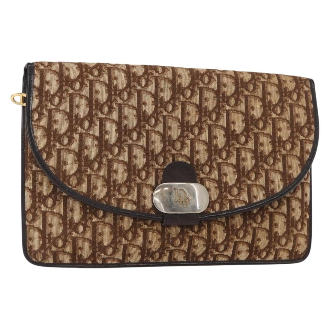 Christian Dior Trotter Brown Canvas Handbag France: Christian Dior Trotter Brown Canvas Handbag France Christian Dior shoulder bag in brown Trotter Canvas, made in France. This women's bag measures approximately 28 cm wide by 18 cm high (11.0 x 7.1 inc