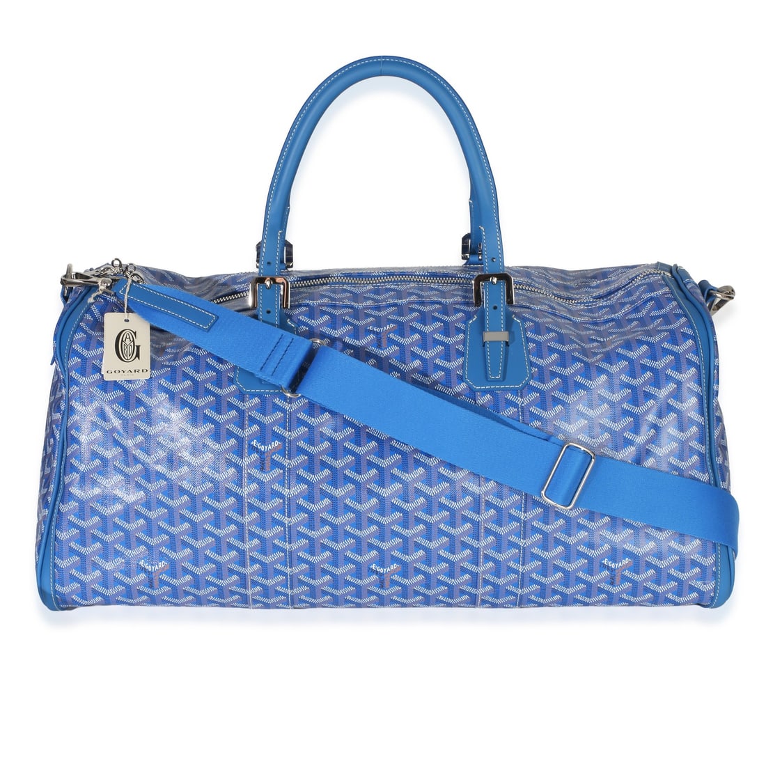 Goyard Croisiere Boston 50 Blue Canvas Duffle Bag (1 of 8)