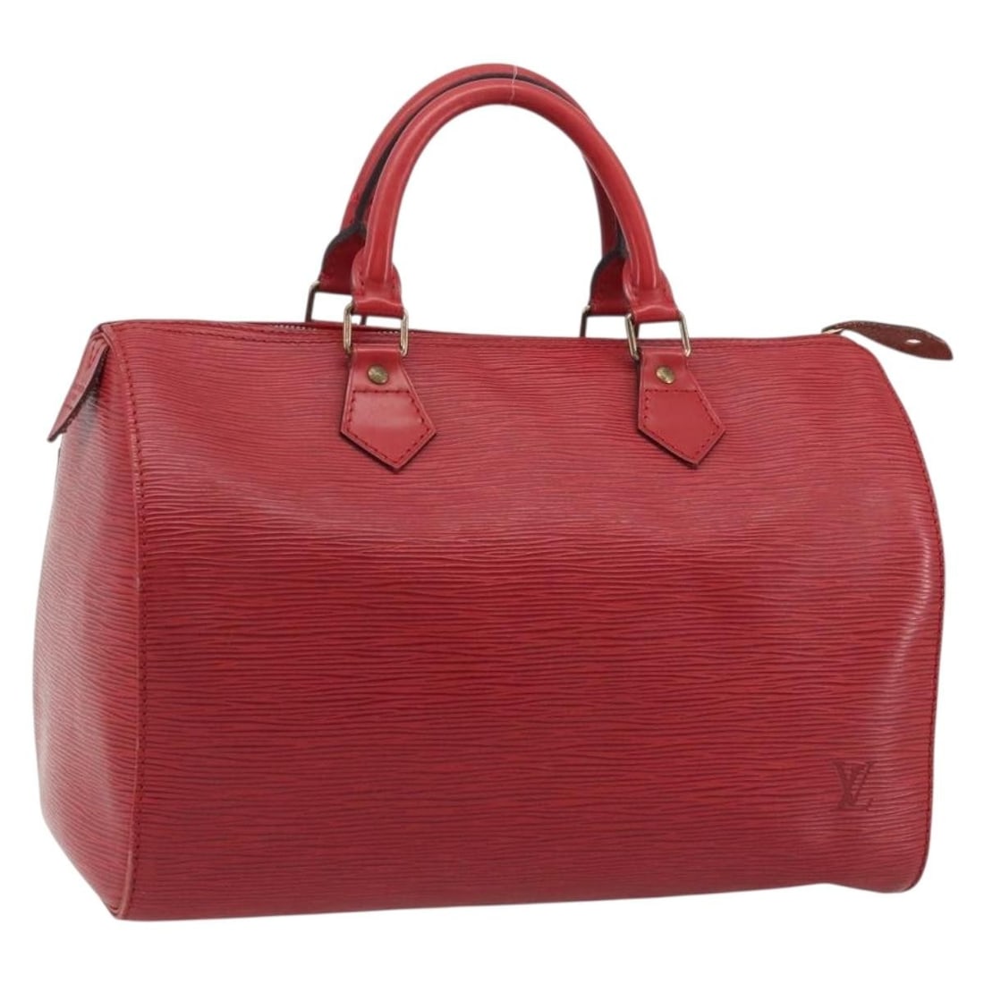 Louis Vuitton M42997 Epi Leather Speedy 35 Handbag Castilian Red: Louis Vuitton M42997 Epi Leather Speedy 35 Handbag Castilian Red Louis Vuitton Epi Speedy 35 handbag in Castilian Red, made from Epi leather and made in France. It comes with a dust bag, padlock, and 