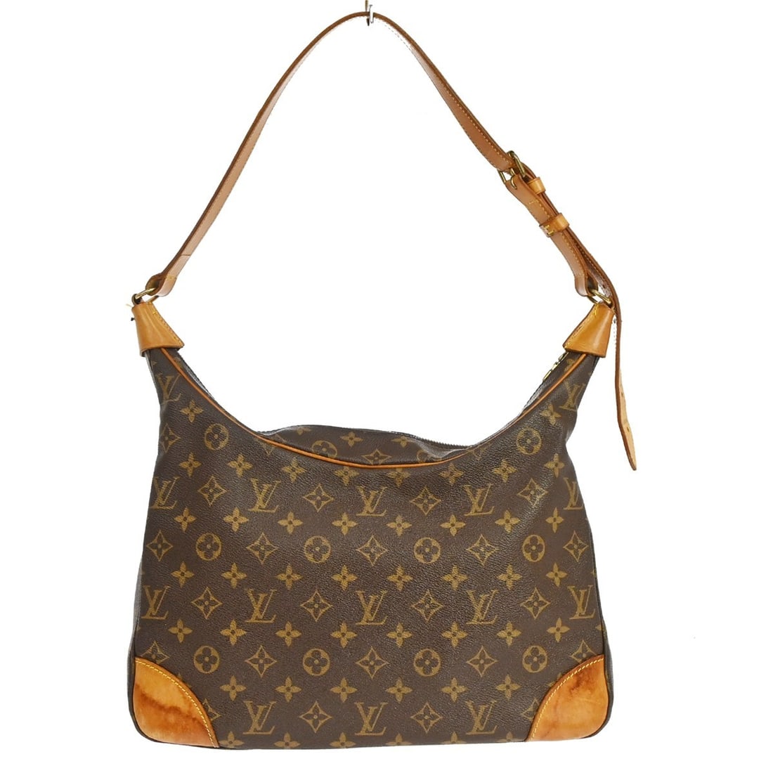 Louis Vuitton Boulogne 35 Monogram Shoulder Bag Brown Leather (1 of 12)