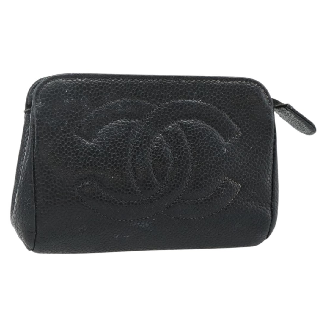 CHANEL black caviar skin coin purse gold CC zipper: CHANEL black caviar skin coin purse gold CC zipper This CHANEL coin purse is crafted from black caviar (grained calf) skin with gold-tone accents and features the iconic CC logo. Designed for women, i