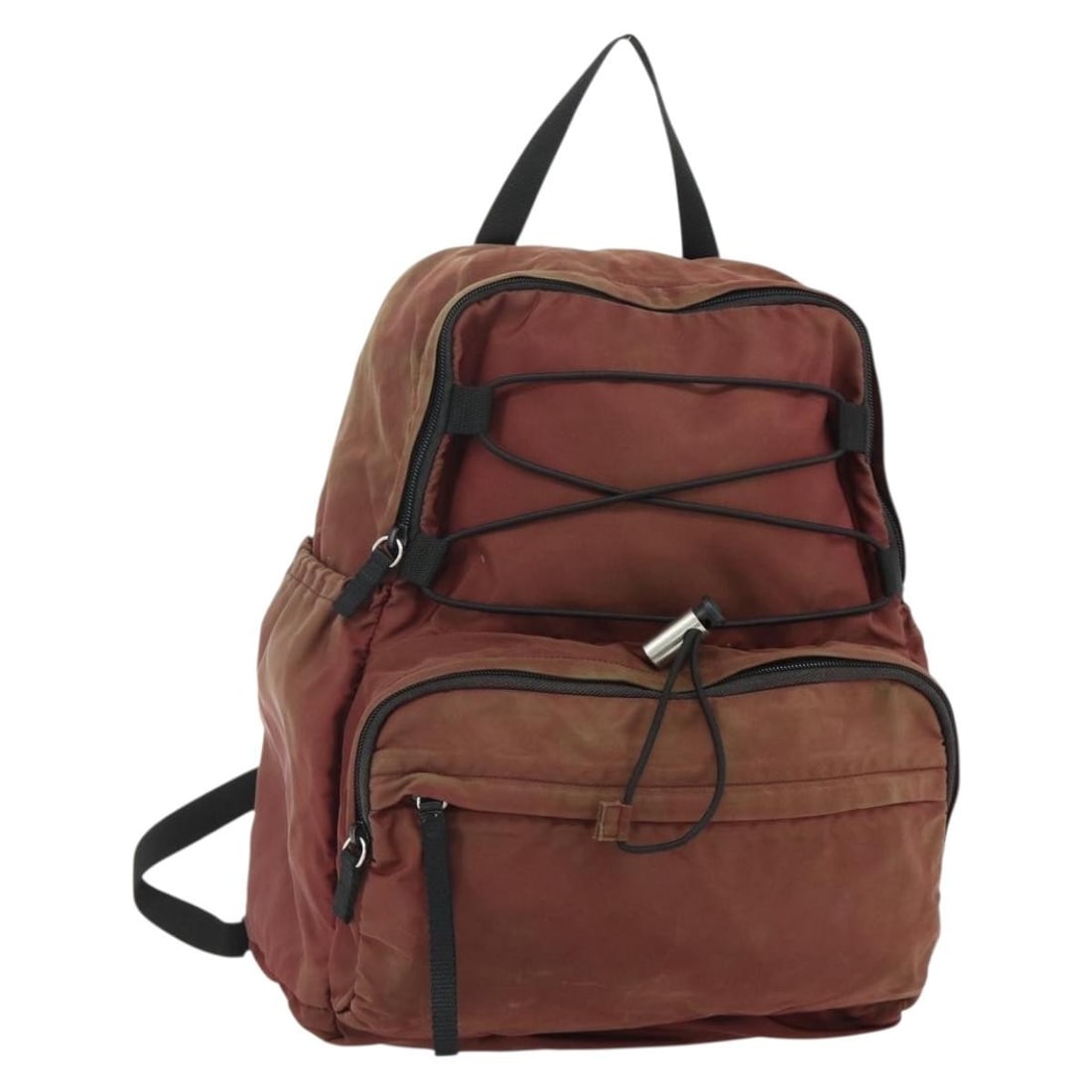 Prada red nylon women backpack Italy silver accents: Prada red nylon women backpack Italy silver accents This PRADA backpack is crafted from durable nylon in a striking red and silver color combination. Designed for women, it features a spacious main co