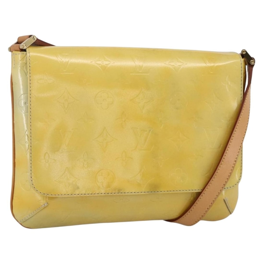 Louis Vuitton Thompson Street Gris Patent Leather Shoulder Bag M91008: Louis Vuitton Thompson Street Gris Patent Leather Shoulder Bag M91008 This Louis Vuitton Monogram Vernis Thompson Street Bag in Gris is crafted from patent leather and designed as a shoulder bag for w