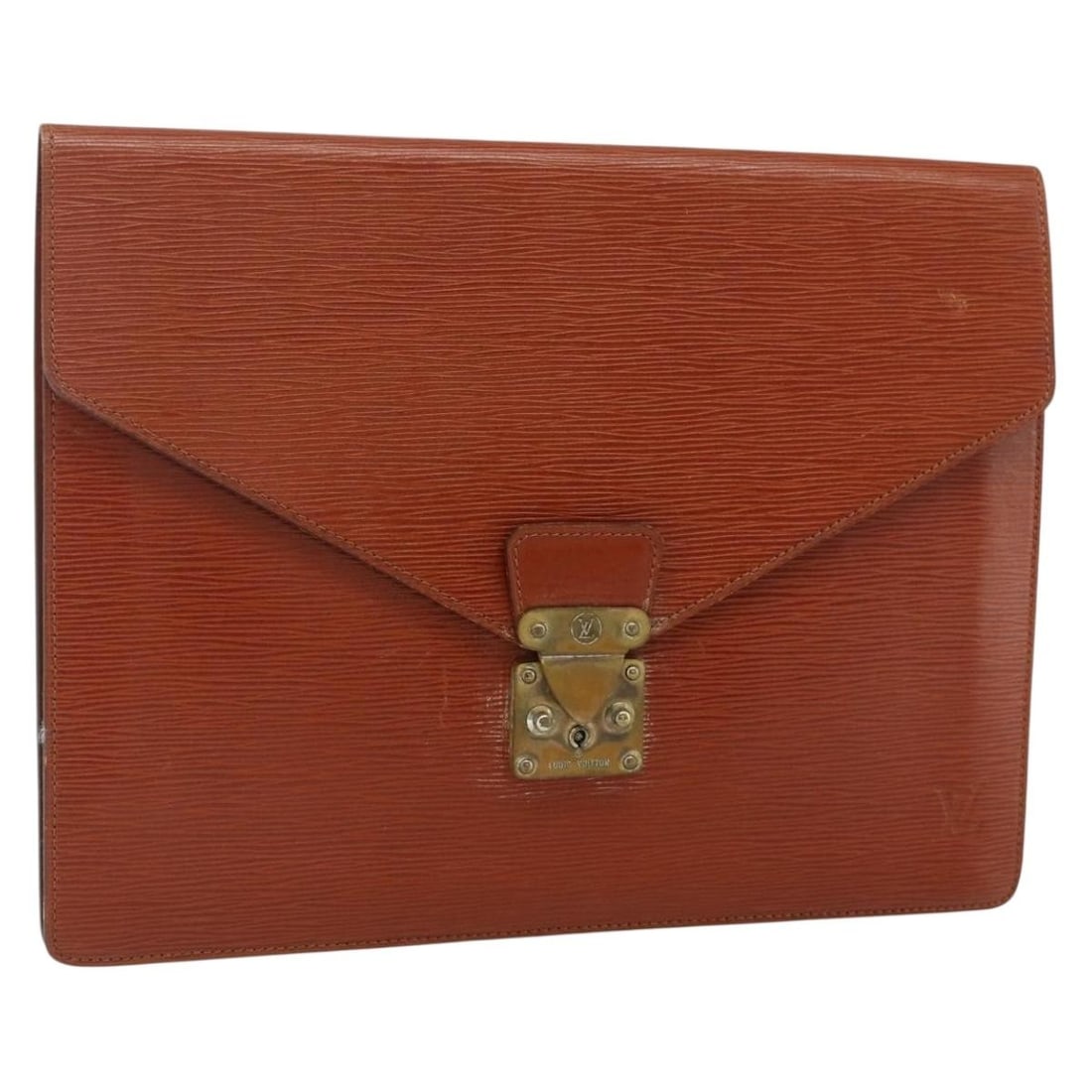 Louis Vuitton Epi Leather Brown Porte Documents Senatur Briefcase M54453: Louis Vuitton Epi Leather Brown Porte Documents Senatur Briefcase M54453 This Louis Vuitton Epi Porte Documents Senatur briefcase is crafted from durable Epi leather in brown. Designed for women, it f