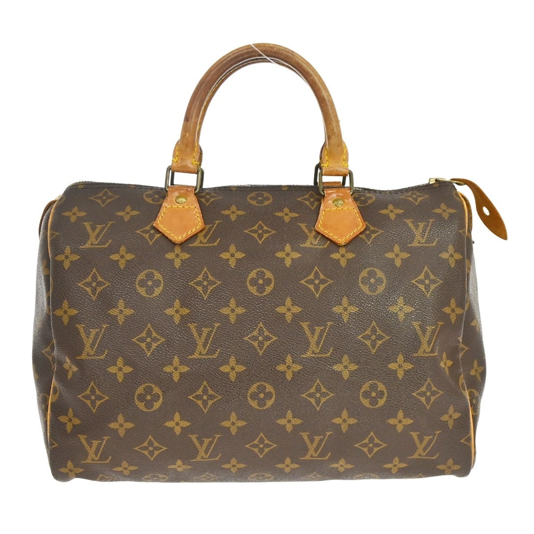 Louis Vuitton Speedy 40 Monogram Canvas Duffle Bag M41522: Louis Vuitton Speedy 40 Monogram Canvas Duffle Bag M41522 Louis Vuitton Speedy 40 duffle handbag in Monogram canvas and leather, made in France. It features a zip closure, double handles, gold-tone ha