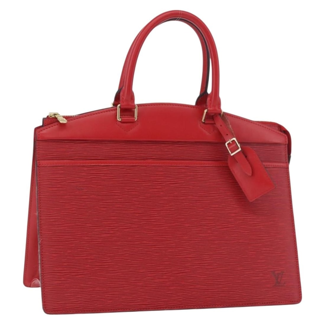 Louis Vuitton M48187 Riviera Red Epi Leather Handbag: Louis Vuitton M48187 Riviera Red Epi Leather Handbag Louis Vuitton Epi Riviera hand bag in red Epi leather, made in France. This women's hand bag comes with a dust bag and name tag. The item shows hea