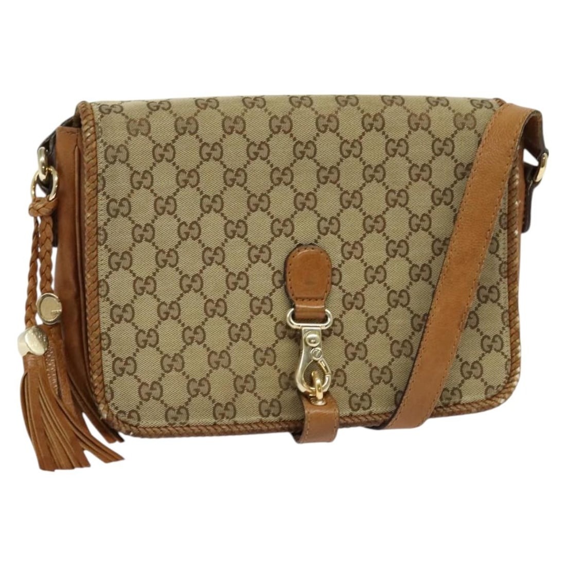 Gucci 257024 GG Canvas Shoulder Bag Beige Gold Tone: Gucci 257024 GG Canvas Shoulder Bag Beige Gold Tone Gucci shoulder bag in GG Canvas with a beige and gold exterior. Made in Italy, this women's bag measures approximately 10.6 x 7.5 x 1.6 inches, with