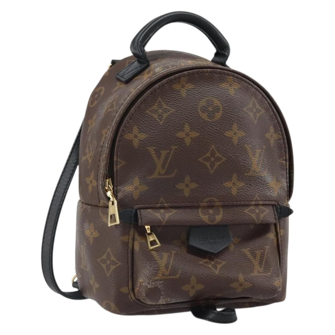 Louis Vuitton Palm Springs Mini Monogram Canvas Backpack M44873: Louis Vuitton Palm Springs Mini Monogram Canvas Backpack M44873 This Louis Vuitton Palm Springs Mini Backpack features the classic monogram canvas exterior and is crafted in Spain. The bag is designed
