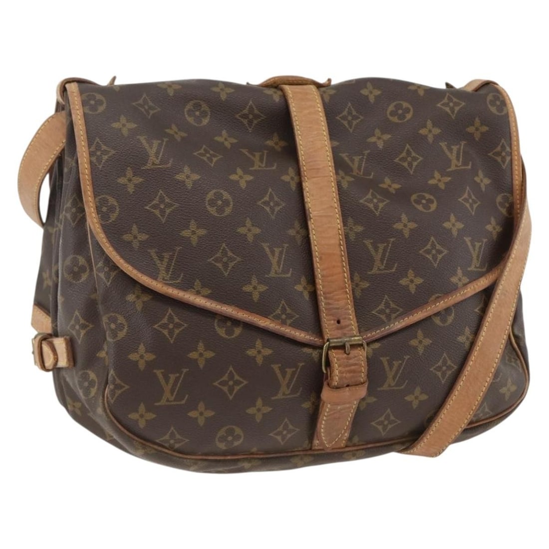 Louis Vuitton M42254 Saumur 35 Monogram Canvas Shoulder Bag (1 of 18)