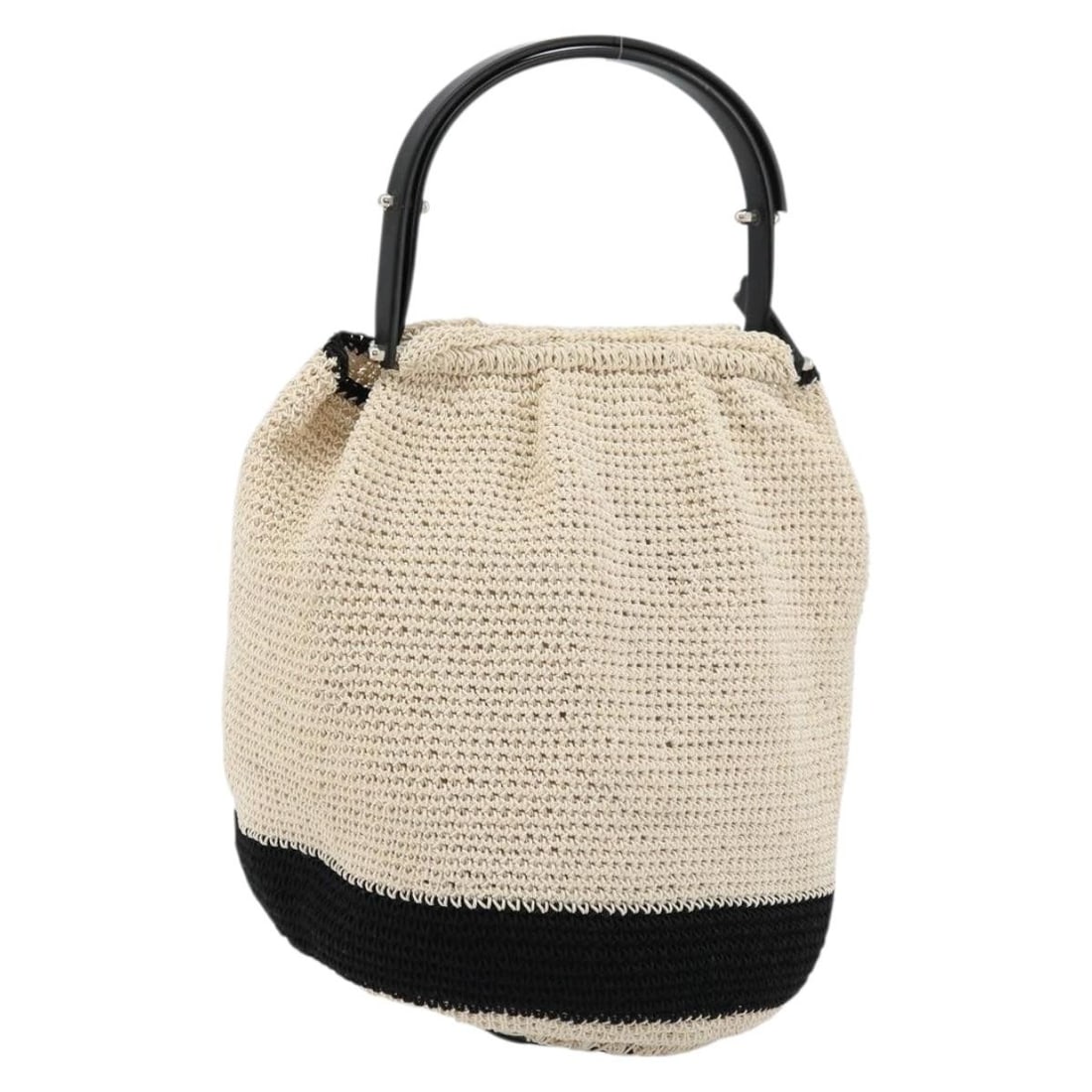 CHANEL Beige Wood Handbag With Broken Handle: CHANEL Beige Wood Handbag With Broken Handle This CHANEL hand bag features a unique wood construction in a beige color, offering a distinct and stylish accessory for women. The bag has a compact desig