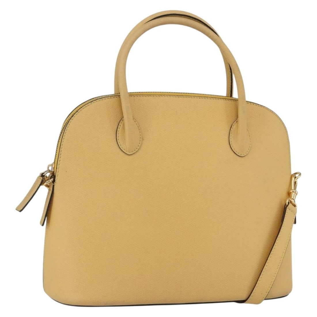 CELINE 2way Leather Hand Bag Yellow Gold with Shoulder Strap: CELINE 2way Leather Hand Bag Yellow Gold with Shoulder Strap A CELINE 2-way handbag in yellow/gold leather, made in Italy. It comes with a shoulder strap and features a hand bag style with approximate