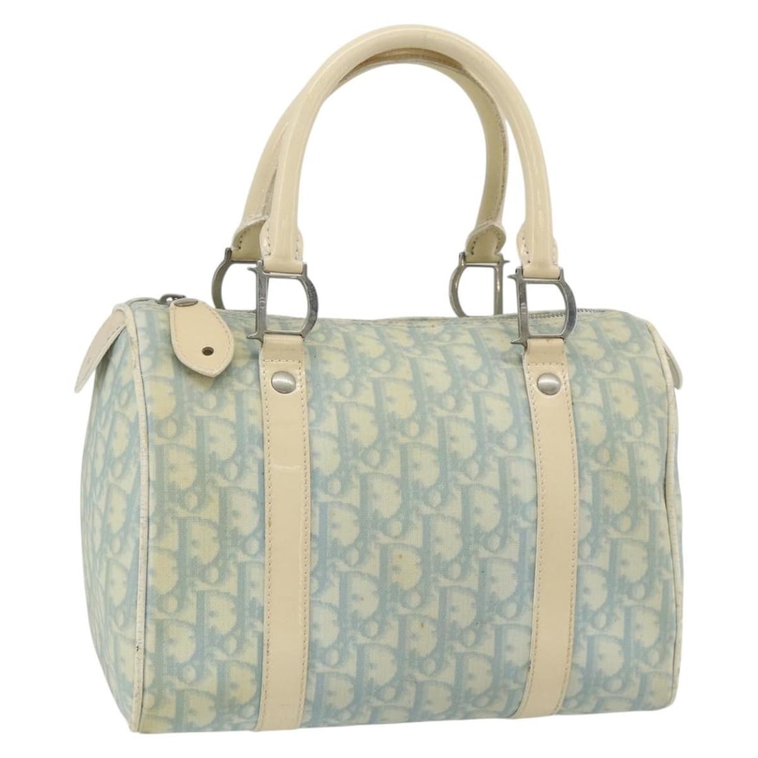 Christian Dior Trotter Boston Bag in Light Blue PVC Canvas (1 of 18)