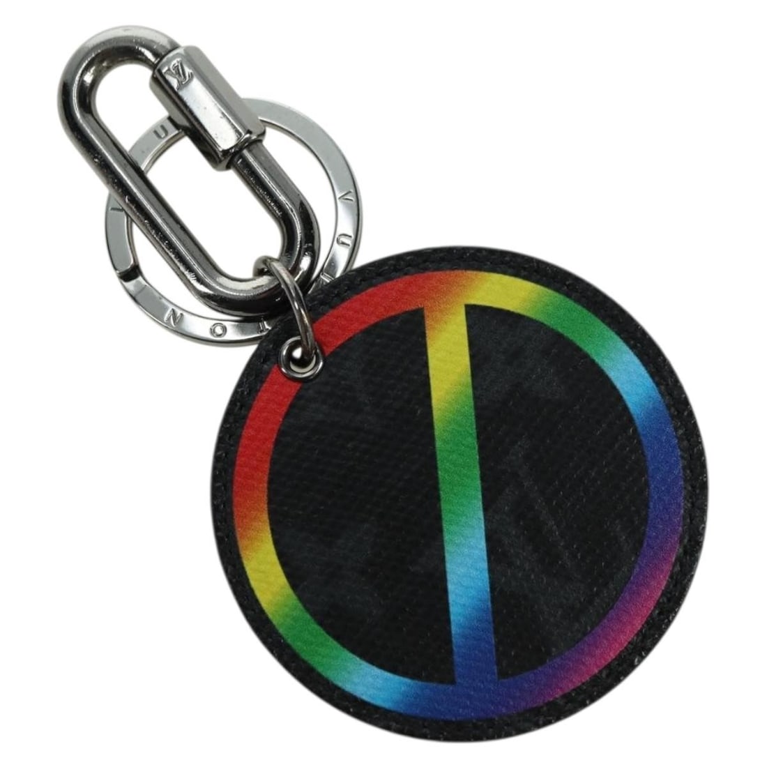 Louis Vuitton MP2465 Porte Cles Round Rainbow Key Holder Monogram Eclipse (1 of 12)