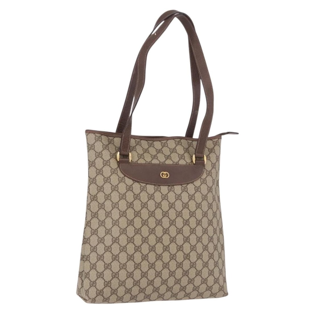 Gucci GG Supreme PVC Leather Tote Beige Gold Italy 002 123 6130: Gucci GG Supreme PVC Leather Tote Beige Gold Italy 002 123 6130 A Gucci tote bag in beige and gold, made from PVC leather and GG canvas. It features a structured tote style and was made in Italy. The 