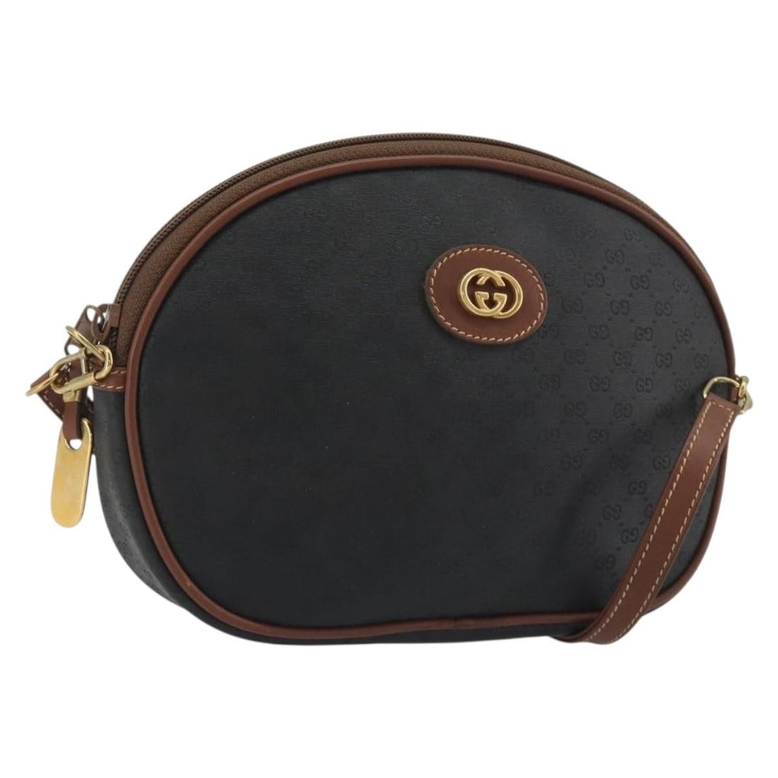Gucci 007 104 0013 Micro GG Canvas Shoulder Bag Black Gold: Gucci 007 104 0013 Micro GG Canvas Shoulder Bag Black Gold Gucci Micro GG Supreme shoulder bag in black and gold, made in Italy. It is a shoulder bag style crafted from Micro Small GG Canvas. The item