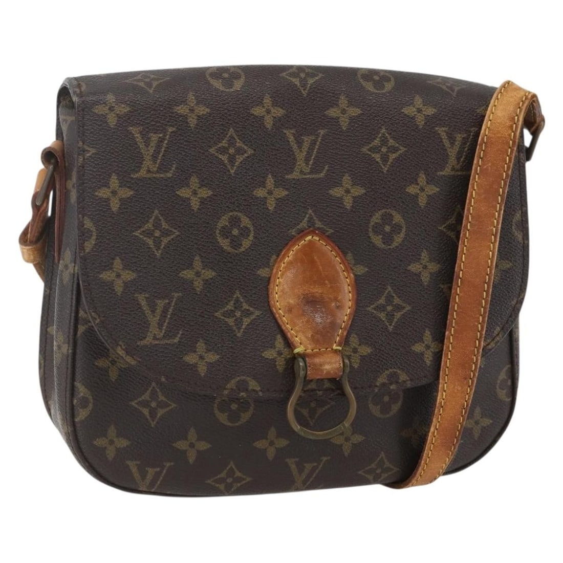 LOUIS VUITTON Monogram Saint Cloud GM Shoulder Bag M51242 Auth France: LOUIS VUITTON Monogram Saint Cloud GM Shoulder Bag M51242 Auth France Introducing the LOUIS VUITTON Monogram Saint Cloud GM Shoulder Bag, a stylish and functional accessory crafted in France. This sho