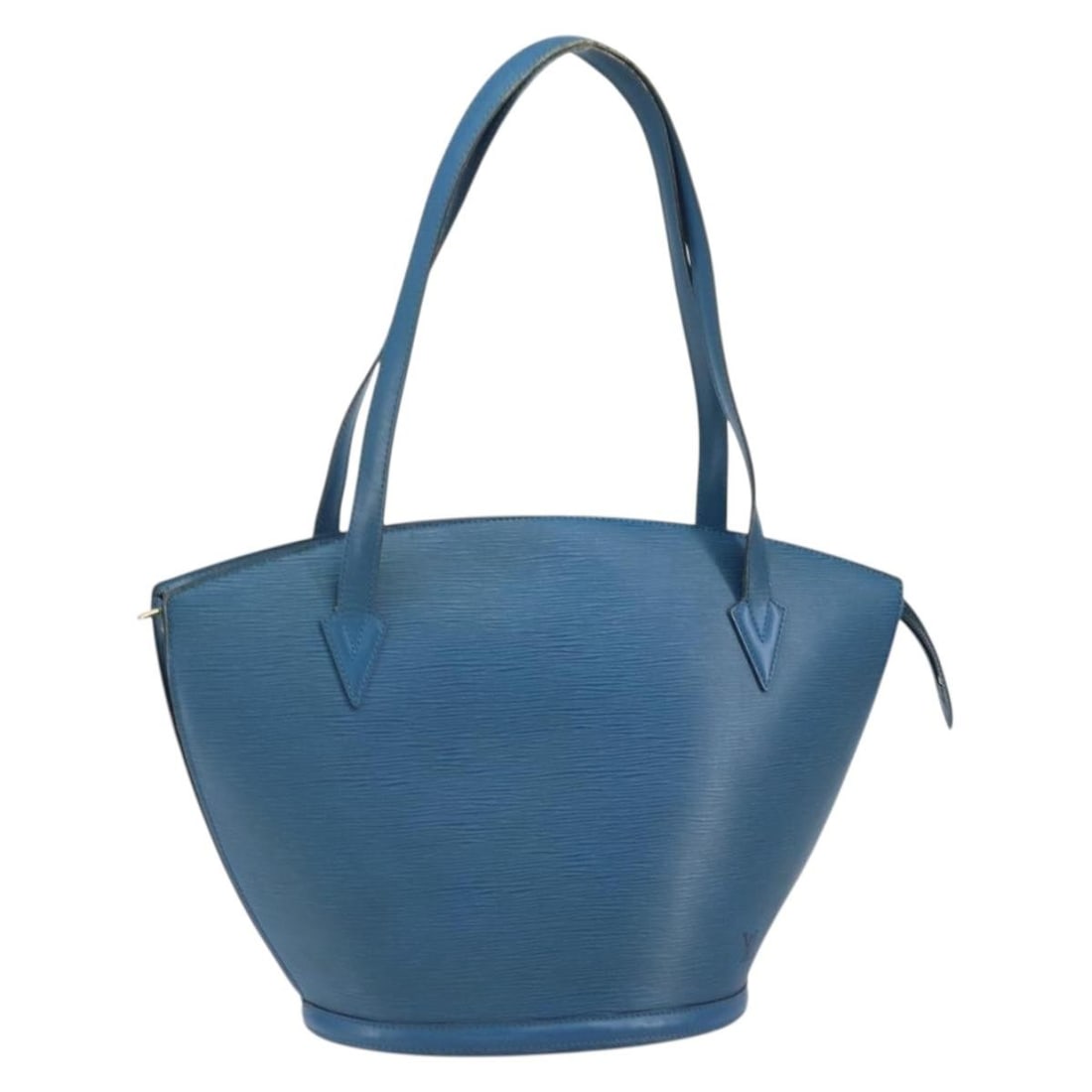 Blue Epi Leather Saint Jacques Shoulder Bag by Louis Vuitton M52275: Blue Epi Leather Saint Jacques Shoulder Bag by Louis Vuitton M52275 This Louis Vuitton Epi Saint Jacques Shopping Shoulder Bag in blue features Epi leather construction and a spacious design. The bag 