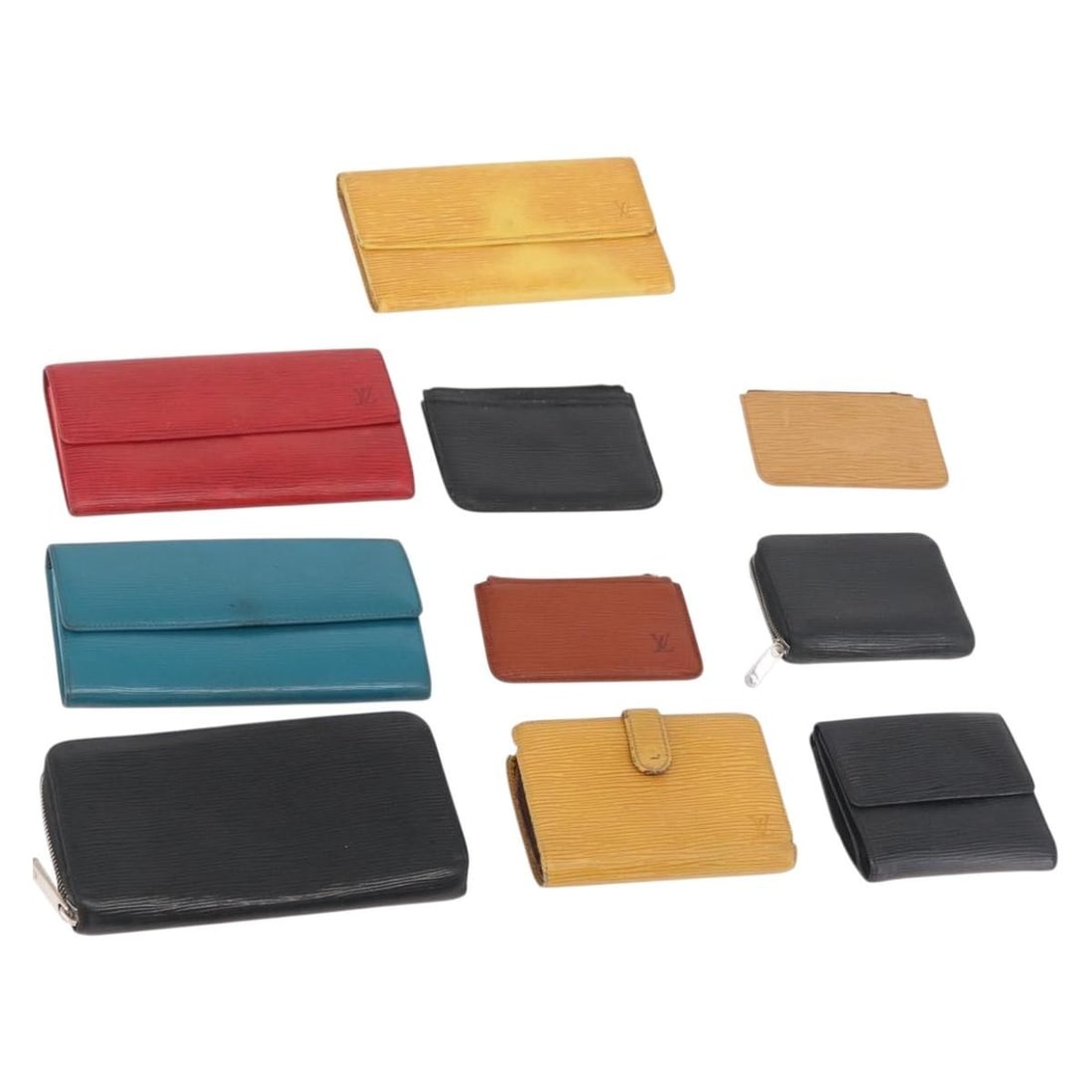 10 Wallet Lot Louis Vuitton Epi Leather Black Red Yellow (1 of 18)