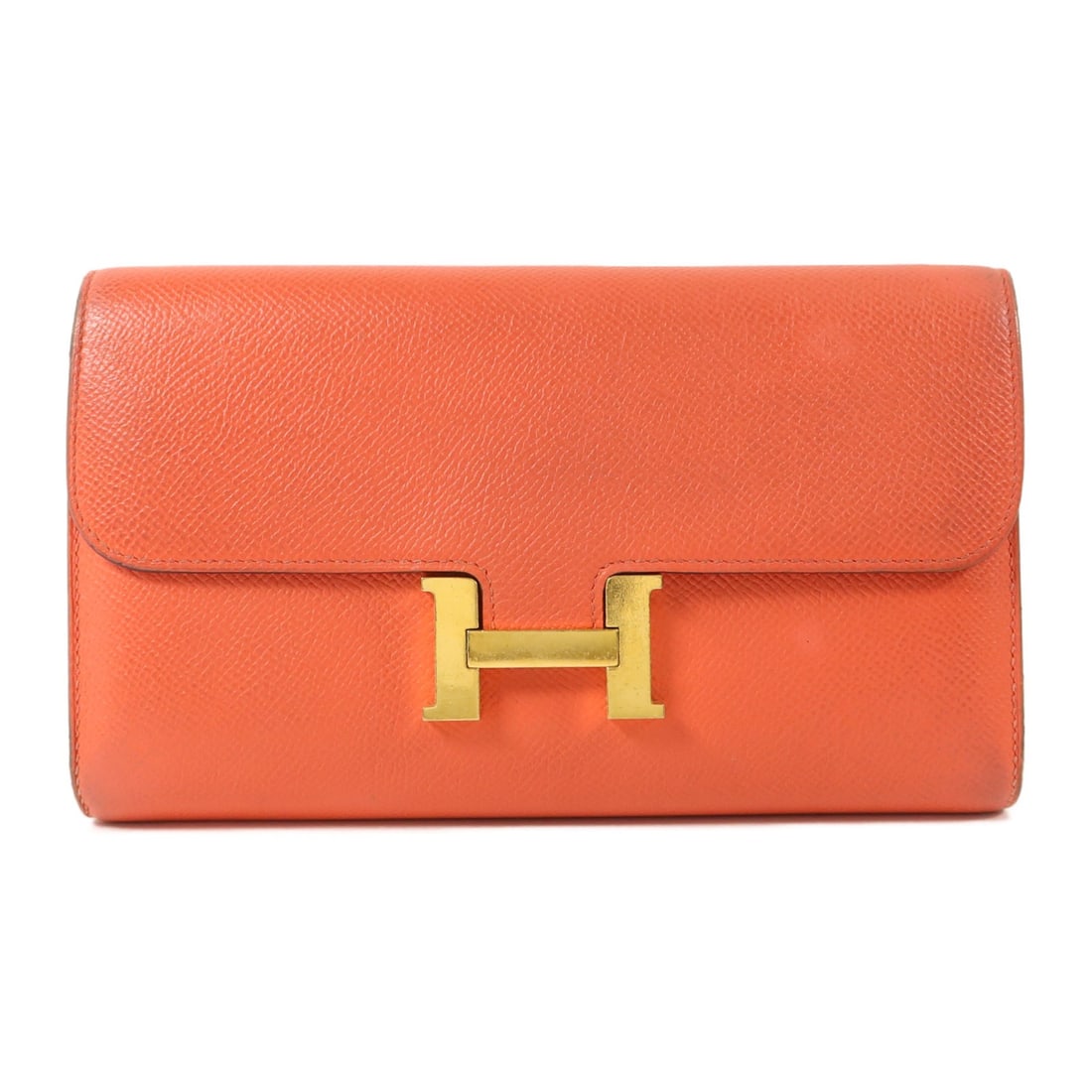 Hermes Constance bifold wallet in Rose Jaipur Epsom calfskin: Hermes Constance bifold wallet in Rose Jaipur Epsom calfskin Hermes Constance Long Wallet in Rose Jaipur and red, made with Epsom leather and calfskin (cowhide). This bifold wallet is designed for wom