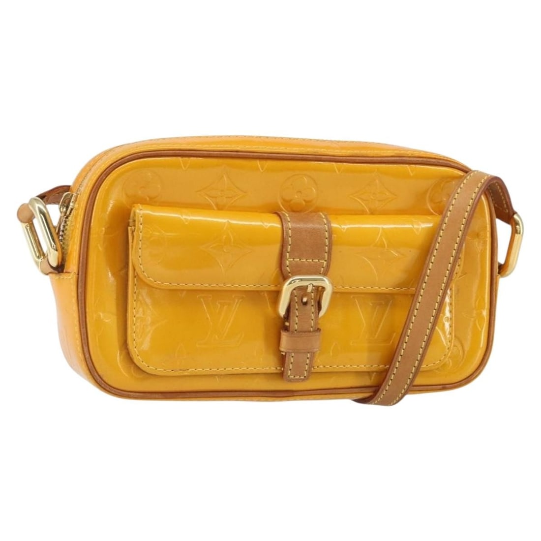 Louis Vuitton Christy MM Jaune Vernis Shoulder Bag M91108: Louis Vuitton Christy MM Jaune Vernis Shoulder Bag M91108 This Louis Vuitton Monogram Vernis Christy MM Shoulder Bag in Jaune is crafted from patent leather and features a compact, structured silhouet