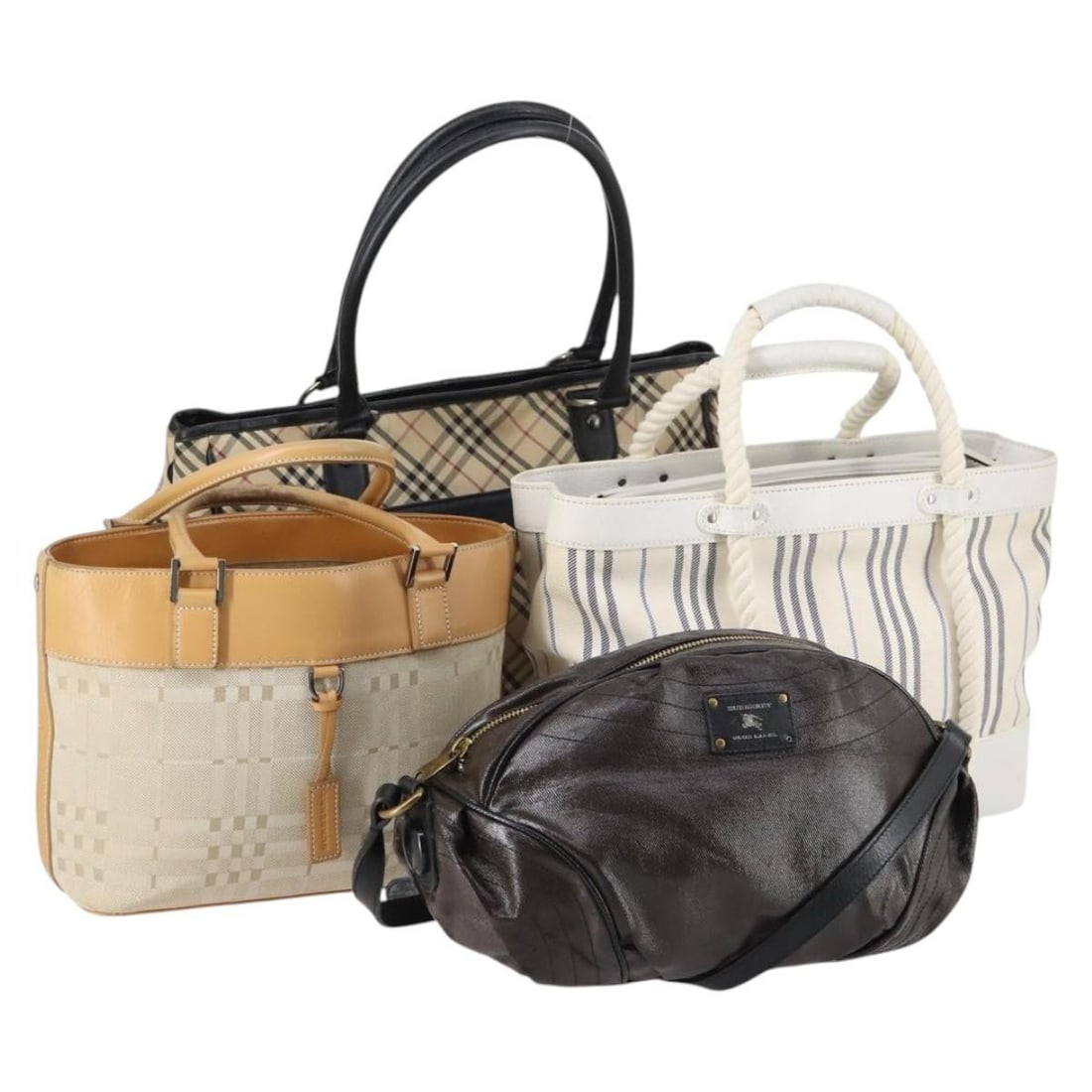 BURBERRY Nova Check Beige Canvas Tote Bag 4Set Authentic: BURBERRY Nova Check Beige Canvas Tote Bag 4Set Authentic This Burberry Nova Check Tote Bag is crafted from durable canvas in a classic beige color, making it a versatile addition to your wardrobe. The