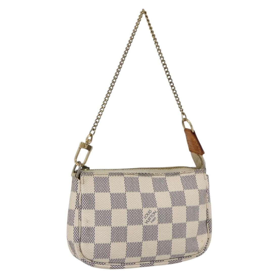 Louis Vuitton N63005 Mini Pochette Accessoires Damier Azur Canvas Pouch: Louis Vuitton N63005 Mini Pochette Accessoires Damier Azur Canvas Pouch Louis Vuitton Damier Azur Mini Pochette Accessoires pouch in Damier Azur canvas, made in France. This accessory pouch is designe