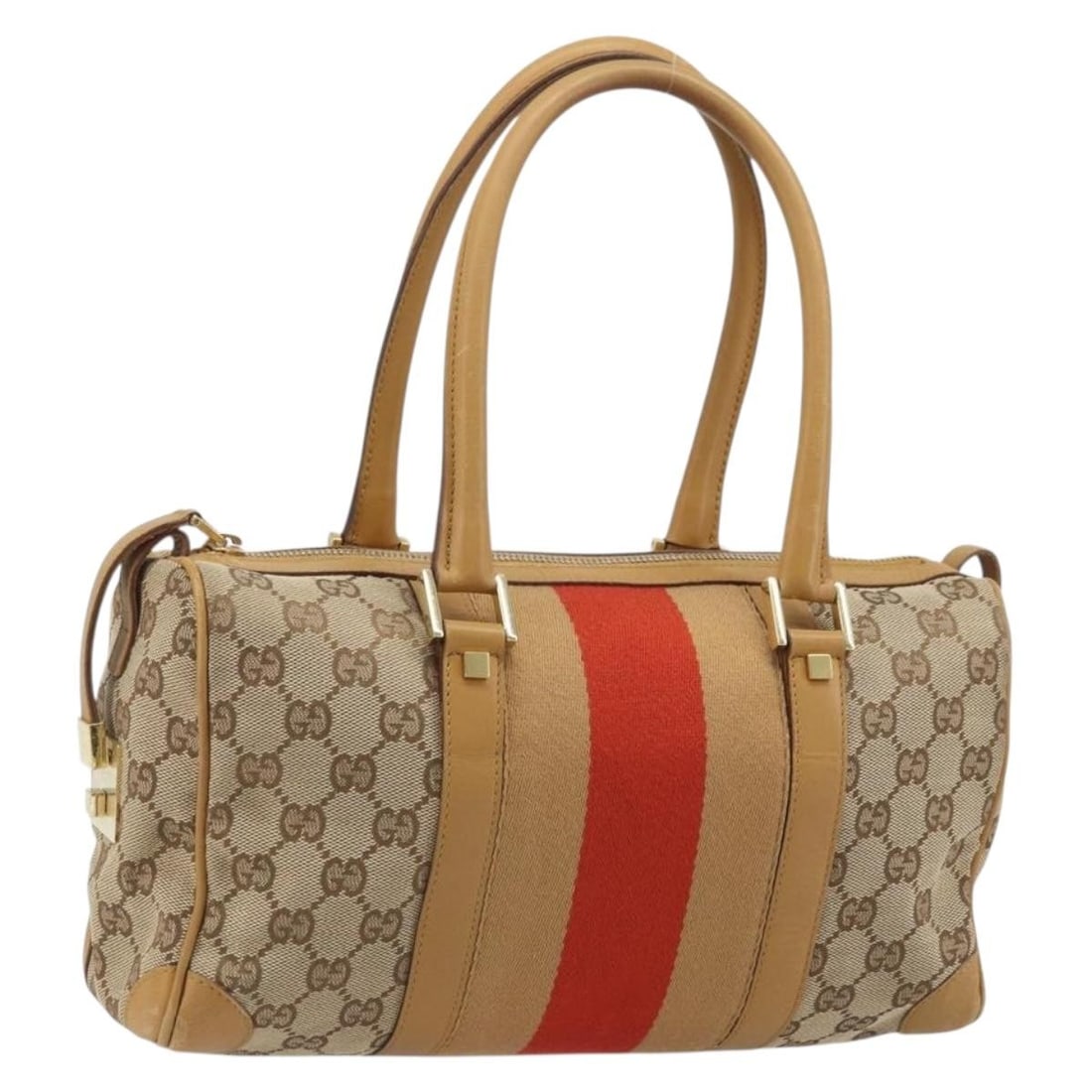 Gucci 000 0851 GG Canvas Handbag Beige Gold Italy (1 of 18)