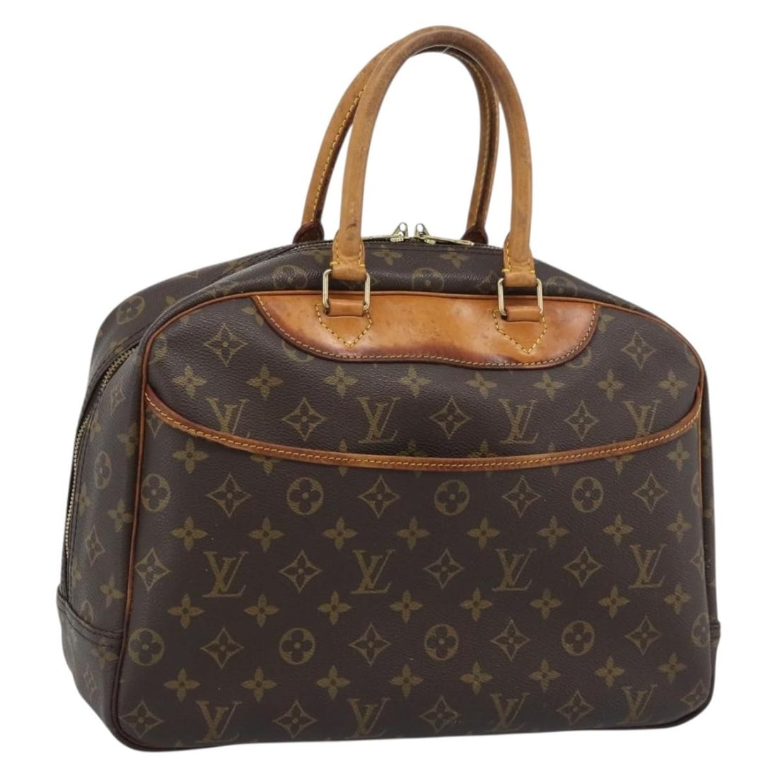 Louis Vuitton M47270 Deauville Monogram Canvas Handbag France: Louis Vuitton M47270 Deauville Monogram Canvas Handbag France Louis Vuitton Monogram Deauville handbag in Monogram Canvas, made in France. The bag measures approximately W34 cm x H27 cm x D13 cm (W13.