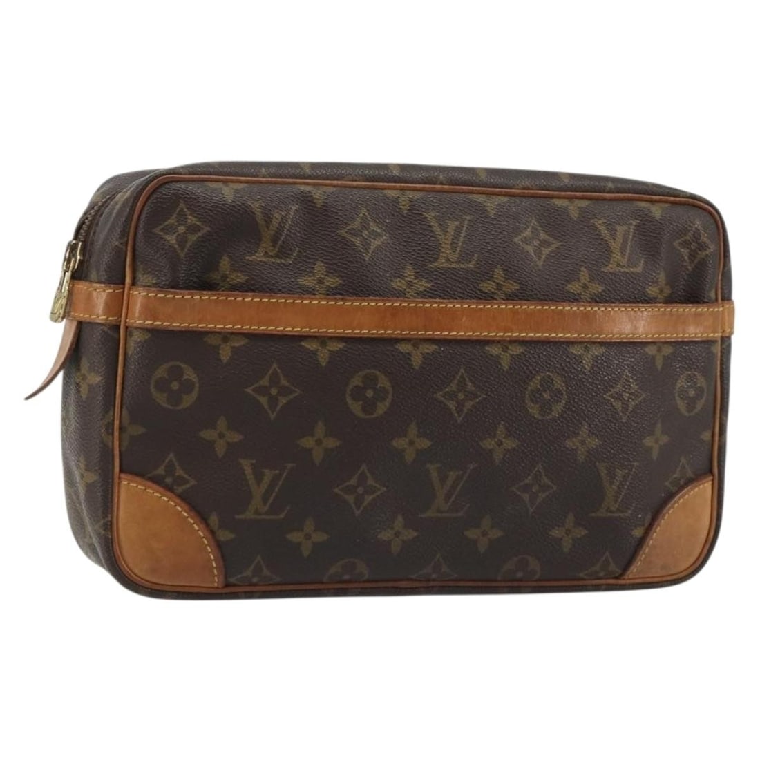 Louis Vuitton M51845 Compiegne 28 Monogram Canvas Clutch: Louis Vuitton M51845 Compiegne 28 Monogram Canvas Clutch Louis Vuitton Compiegne 28 clutch bag in Monogram Canvas, made in France. This women's clutch is identified as style M51845 and measures approx