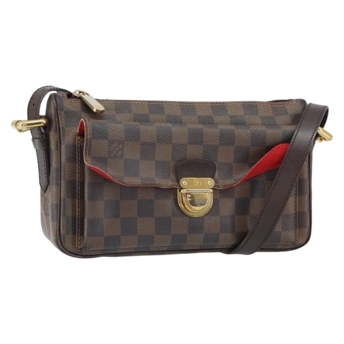 Louis Vuitton Damier Ebene Ravello GM N60006 Shoulder Bag: Louis Vuitton Damier Ebene Ravello GM N60006 Shoulder Bag This Louis Vuitton Damier Ebene Ravello GM Shoulder Bag is crafted from signature Damier Ebene canvas and features a structured silhouette. Th