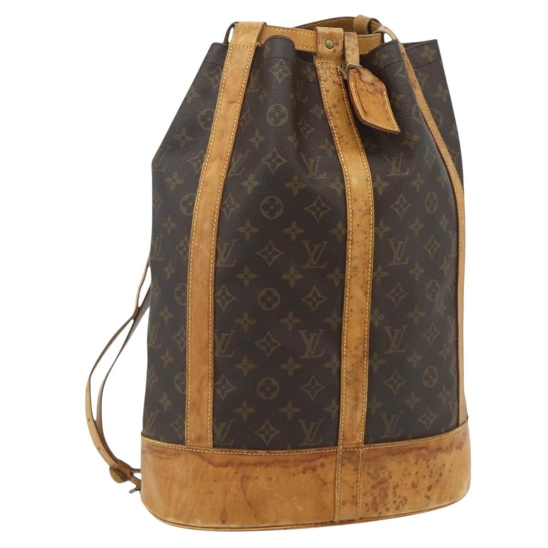 Louis Vuitton Randonnee GM Monogram Canvas Shoulder Bag M42244 Name Tag: Louis Vuitton Randonnee GM Monogram Canvas Shoulder Bag M42244 Name Tag This is a Louis Vuitton Monogram Randonnee GM shoulder bag, crafted from signature monogram canvas. The bag features a spacious 