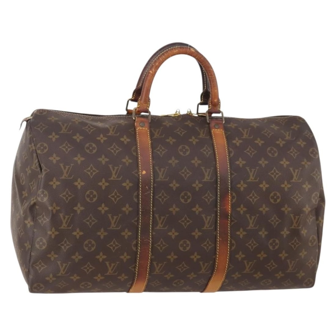Louis Vuitton Keepall 50 Monogram Canvas Boston Bag M41426: Louis Vuitton Keepall 50 Monogram Canvas Boston Bag M41426 Louis Vuitton Keepall 50 Boston Bag in Monogram Canvas, made in France. This bag features the classic Monogram color and style, with product 