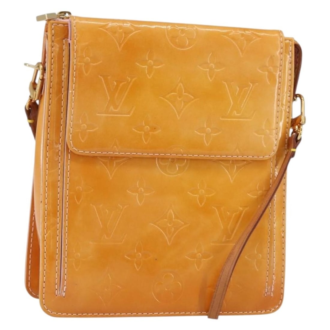 LOUIS VUITTON Vernis Accessory Pouch Marshmallow Pink M91312 Auth (1 of 18)