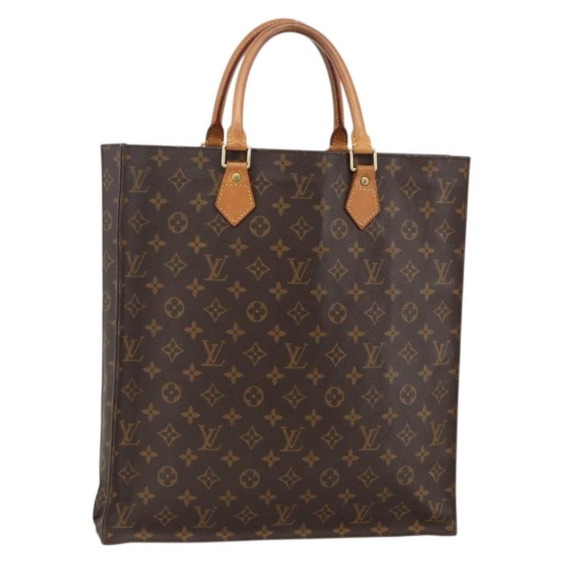 Louis Vuitton M51140 Sac Plat Monogram Canvas Handbag: Louis Vuitton M51140 Sac Plat Monogram Canvas Handbag Louis Vuitton Monogram Sac Plat handbag in Monogram Canvas, made in France. The bag measures approximately W36 cm x H38 cm x D9 cm (W14.2 x H15.0 