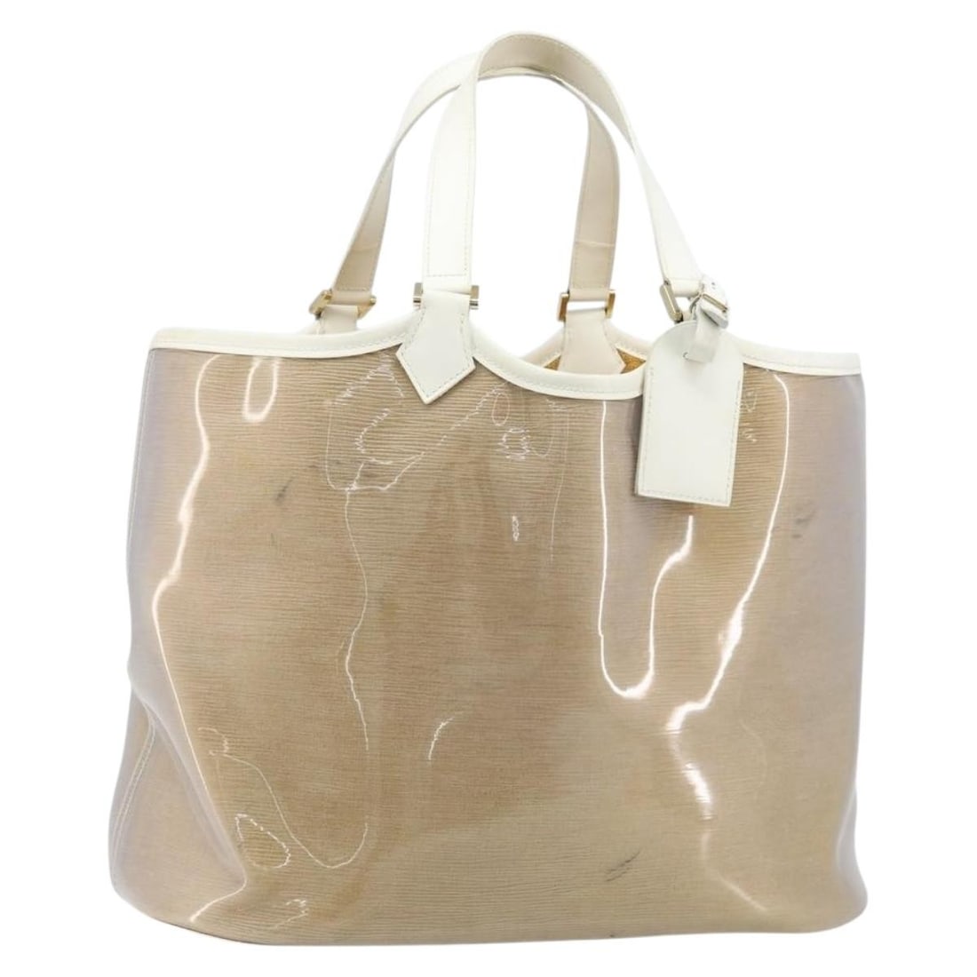 Louis Vuitton Epi Plage Lagoon Bay Vinyl Tote White Clear M92151 with Name Tag (1 of 18)