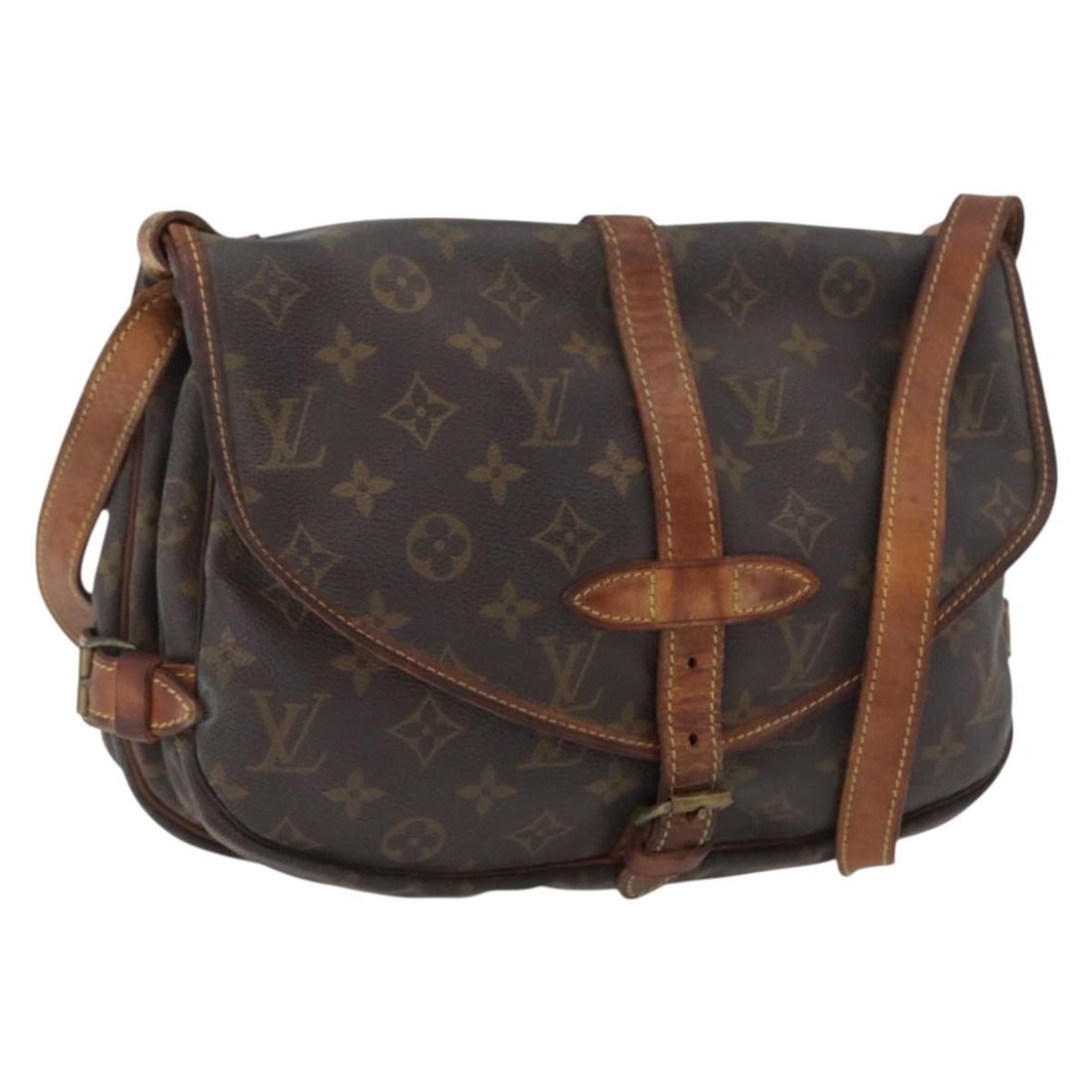 Louis Vuitton M42256 Saumur 30 Monogram Canvas Shoulder Bag: Louis Vuitton M42256 Saumur 30 Monogram Canvas Shoulder Bag Louis Vuitton Monogram Saumur 30 shoulder bag in Monogram Canvas, made in France. The bag features the Monogram color and comes with the ite