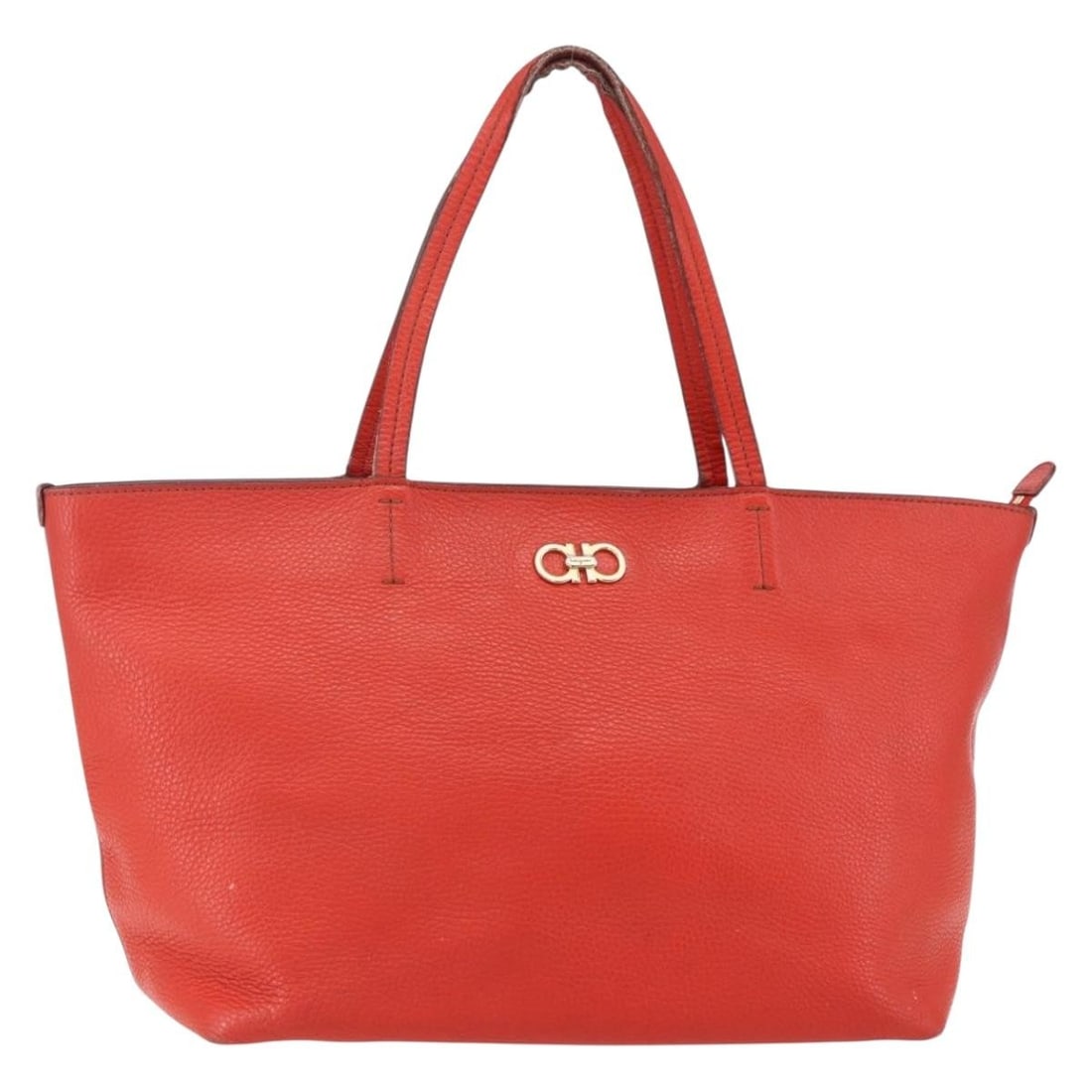 Salvatore Ferragamo Red Gold Leather Tote Bag Auth GS-21D766: Salvatore Ferragamo Red Gold Leather Tote Bag Auth GS-21D766 This striking Salvatore Ferragamo tote bag combines luxurious leather in a vibrant red and gold color palette, making it an eye-catching ac