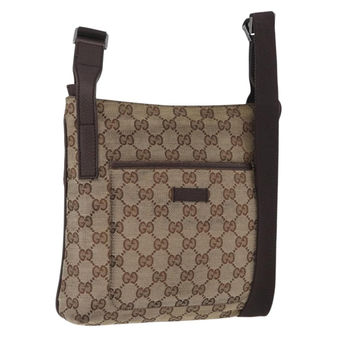 Gucci 122793 GG Canvas Shoulder Bag Beige Silver: Gucci 122793 GG Canvas Shoulder Bag Beige Silver Gucci shoulder bag in beige and silver GG canvas. This women's bag is made in Italy and features an adjustable shoulder strap. It is offered without th