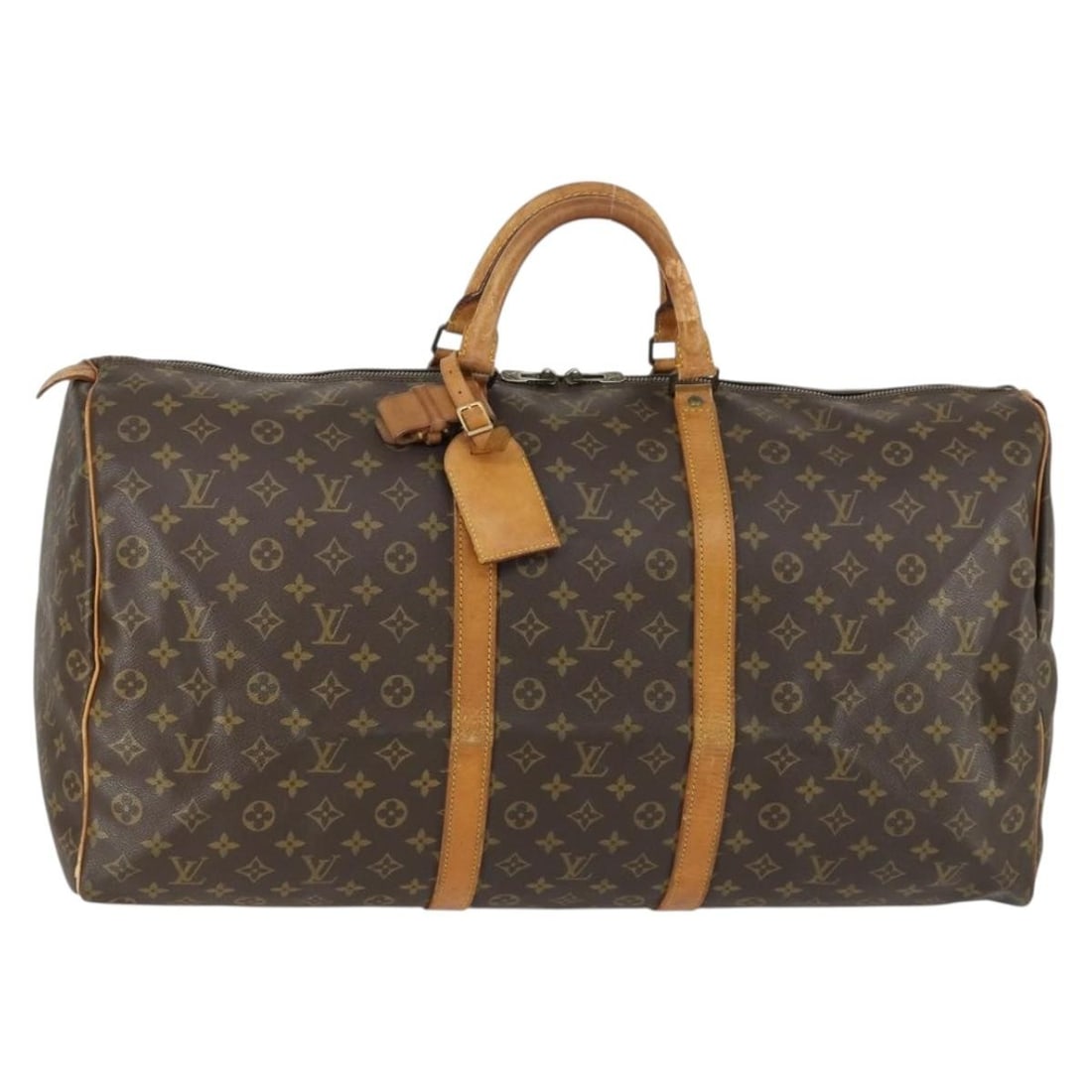 Louis Vuitton M41422 Keepall 60 Monogram Canvas Boston Bag: Louis Vuitton M41422 Keepall 60 Monogram Canvas Boston Bag Louis Vuitton Keepall 60 Boston Bag in Monogram Canvas, made in France. This women's bag features the classic Monogram exterior and comes wit
