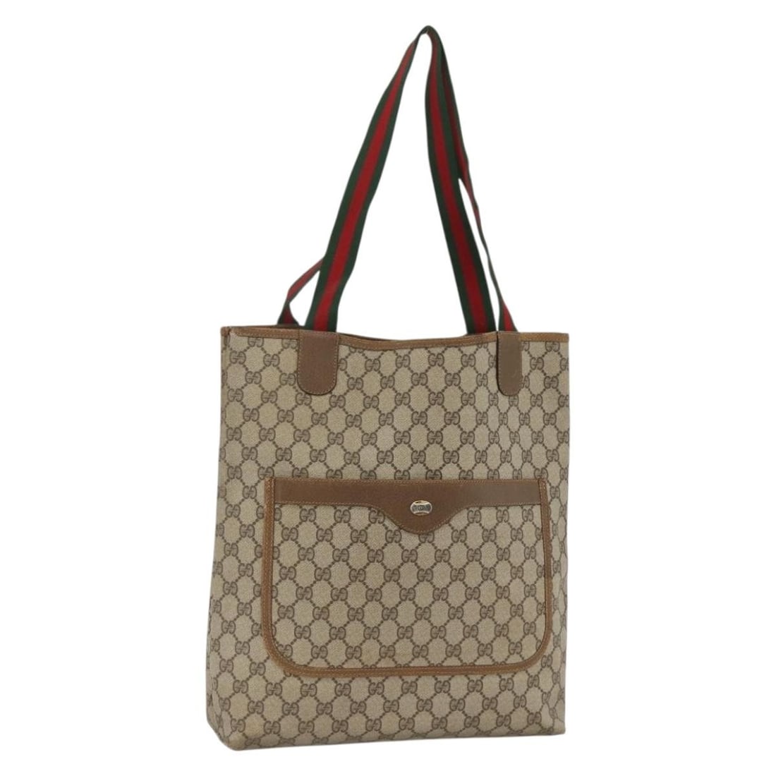 Gucci GG Supreme Sherry Web Beige Red PVC Leather Tote 39 02 0031 Italy: Gucci GG Supreme Sherry Web Beige Red PVC Leather Tote 39 02 0031 Italy This GUCCI GG Supreme Web Sherry Line tote bag features a beige and red PVC leather and GG canvas exterior. Designed for women, 