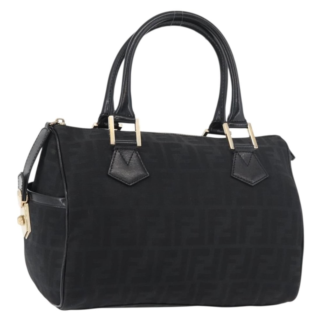 FENDI Zucca Canvas Womens Handbag Black Gold Italy: FENDI Zucca Canvas Womens Handbag Black Gold Italy Fendi handbag in black and gold Zucca canvas, made in Italy. This women's bag is sold as photographed and does not include the original box or dust b